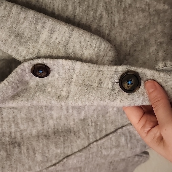 Free People Eucalyptus Oversized Wool Blend Cardigan Sweater Grey Size Small - Picture 6 of 14